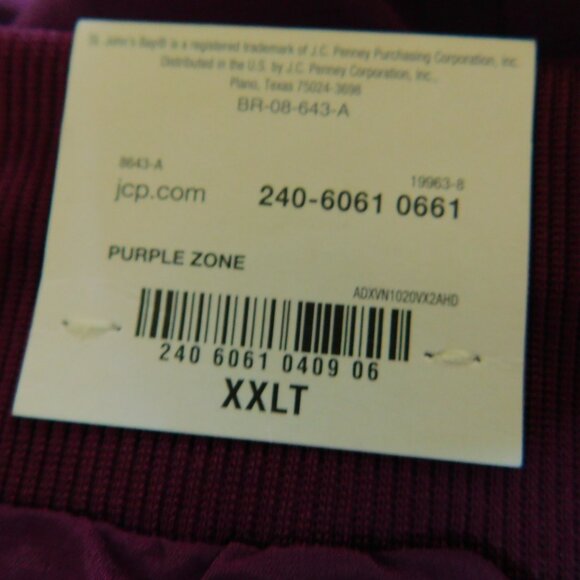 ST JOHN’S BAY Active Quick Dri Convertible Pants Purple XXLT New - Picture 6 of 6